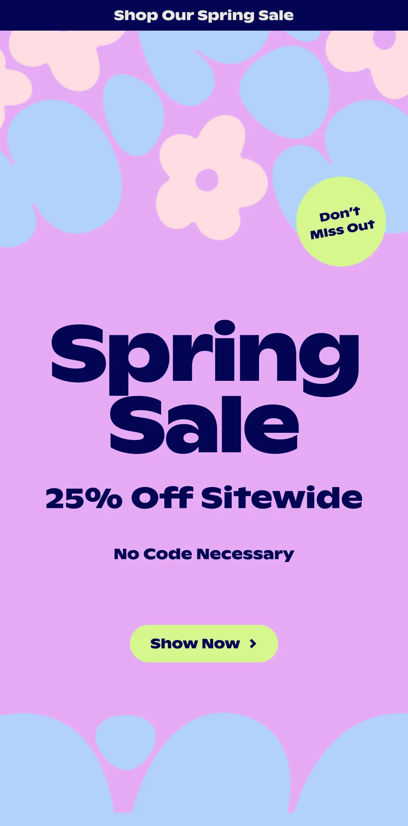25% off spring sale
