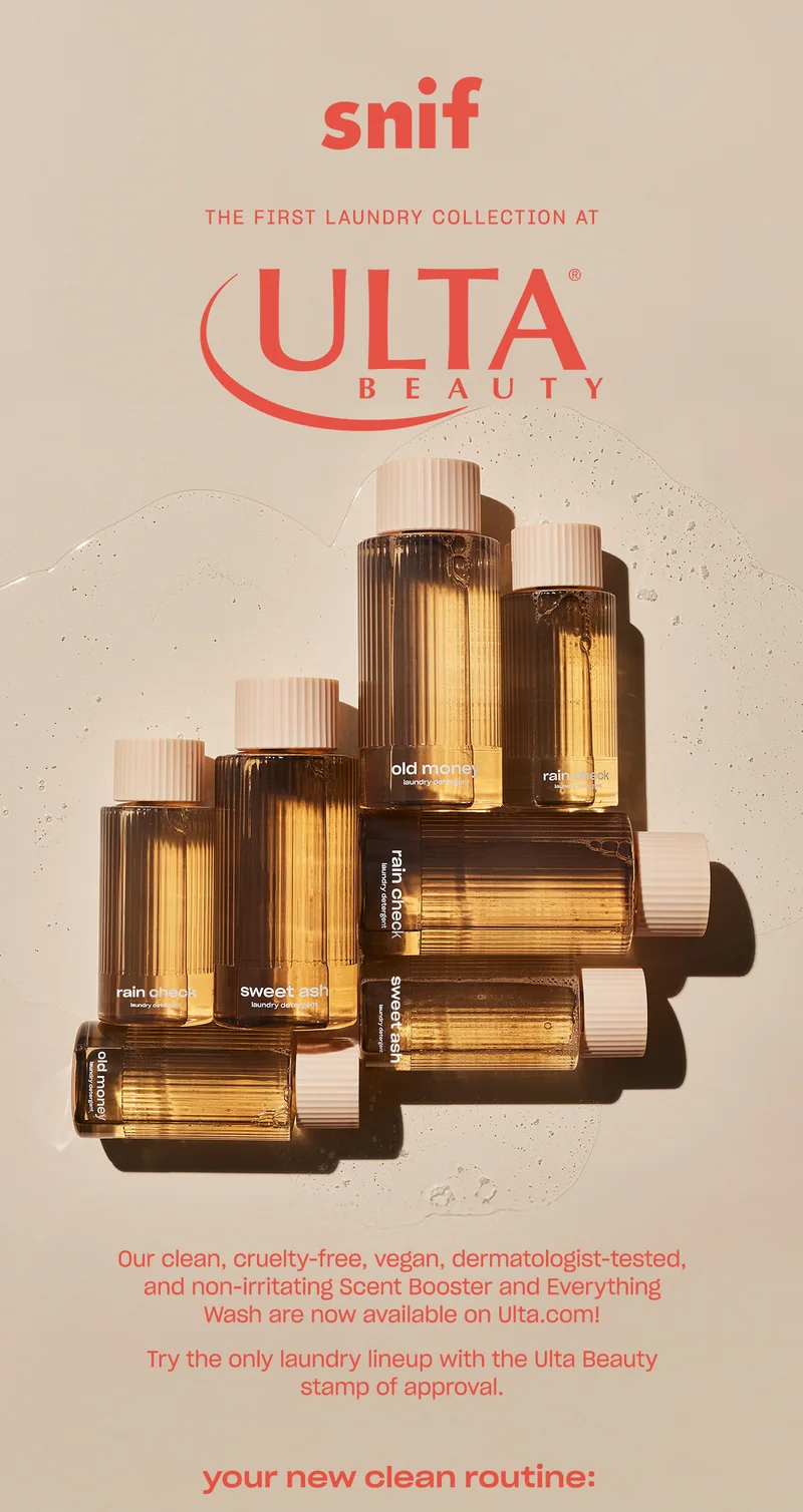 Our clean, cruelty-free, vegan, dermatologist-tested, and non-irritating Scent Booster and Everything Wash are now available on Ulta.com!   Try the only laundry lineup with the Ulta Beauty stamp of approval.