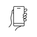 hand holding phone