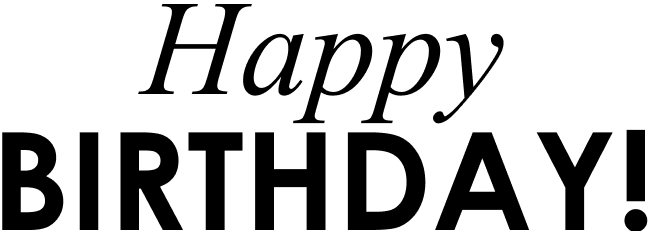Happy BIRTHDAY