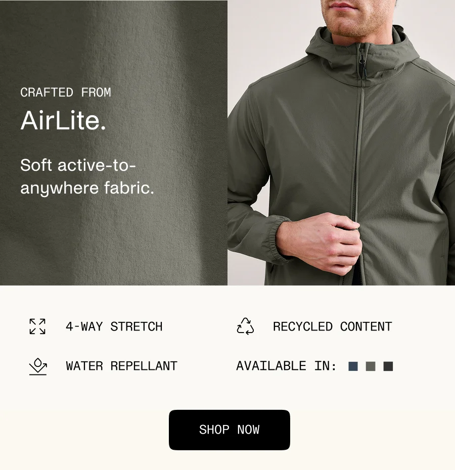 AirLite Men's Hooded Full Zip Jacket