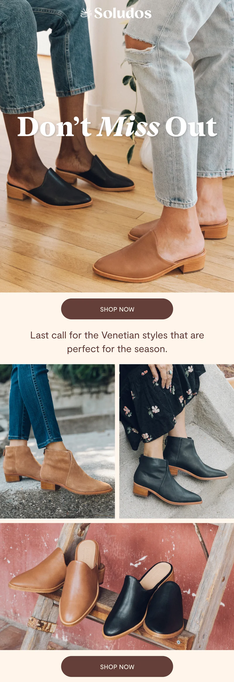 Last Call on Venetian Boots and Mules