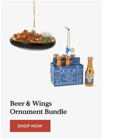 Beer & Wings Ornament Bundle
