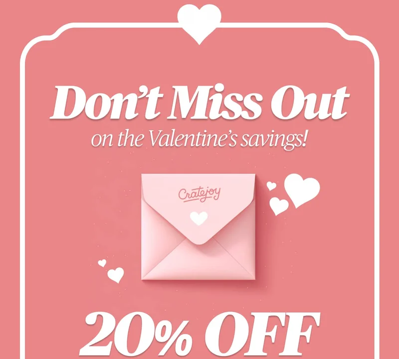 Don't Miss Out on the Valentine's Savings! 20% OFF with code: LOVECJ
