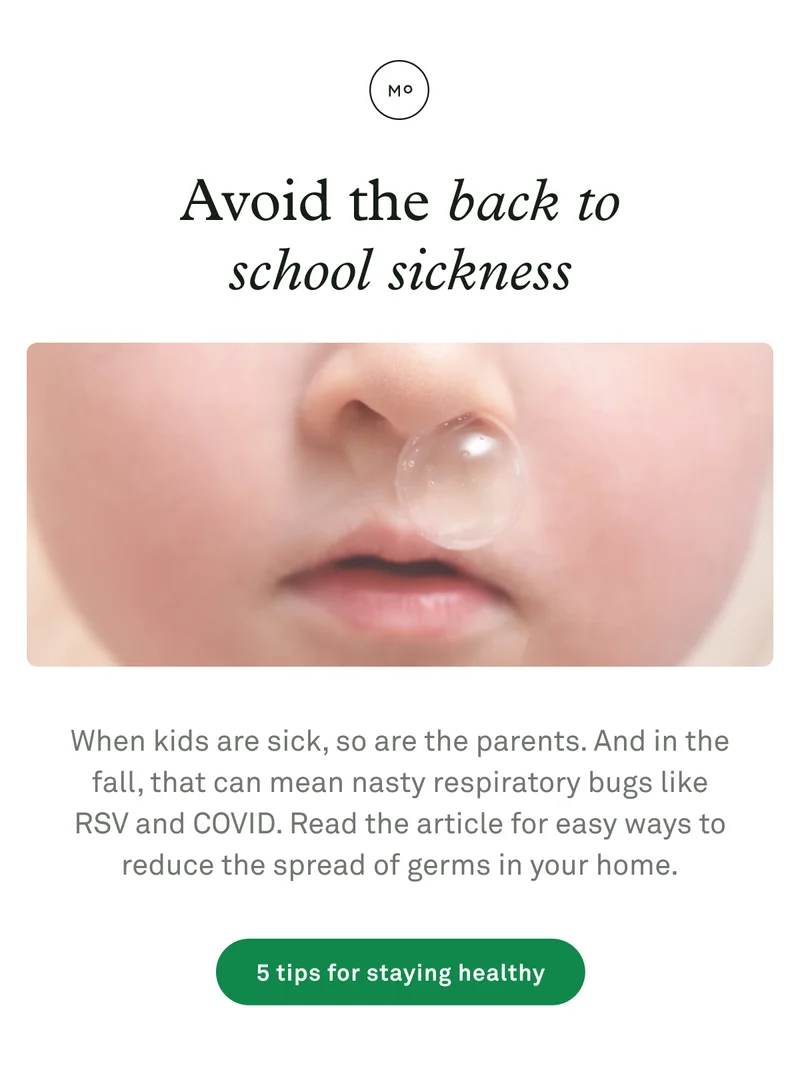 Avoid the back to school sickness
