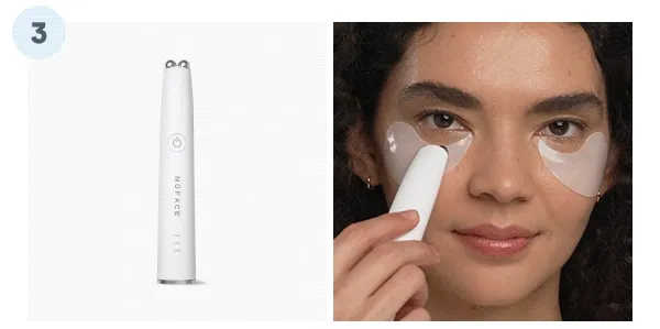 Make your move! Glide the FIX MicroWand over the patches with light, feathering motions to depuff, tighten, and smooth fine lines.