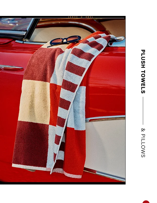 plush towels and pillows