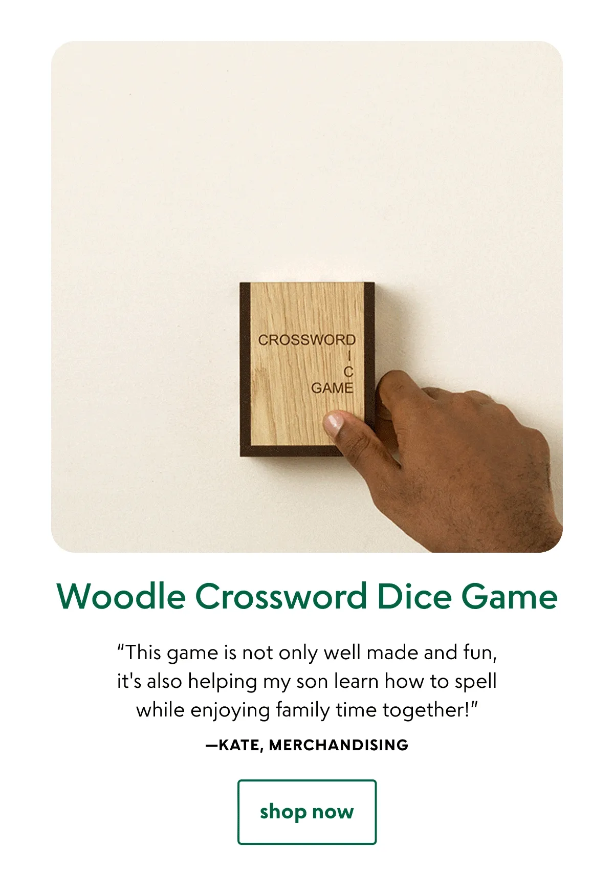 Woodle Crossword Dice Game