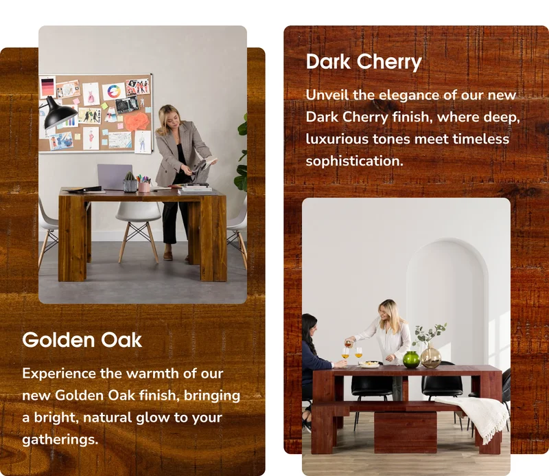 Golden Oak + Dark Cherry