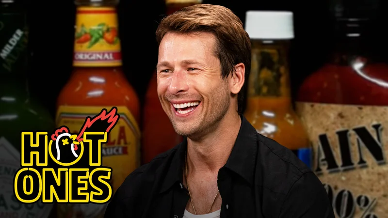 Glen Powell on Hot Ones.