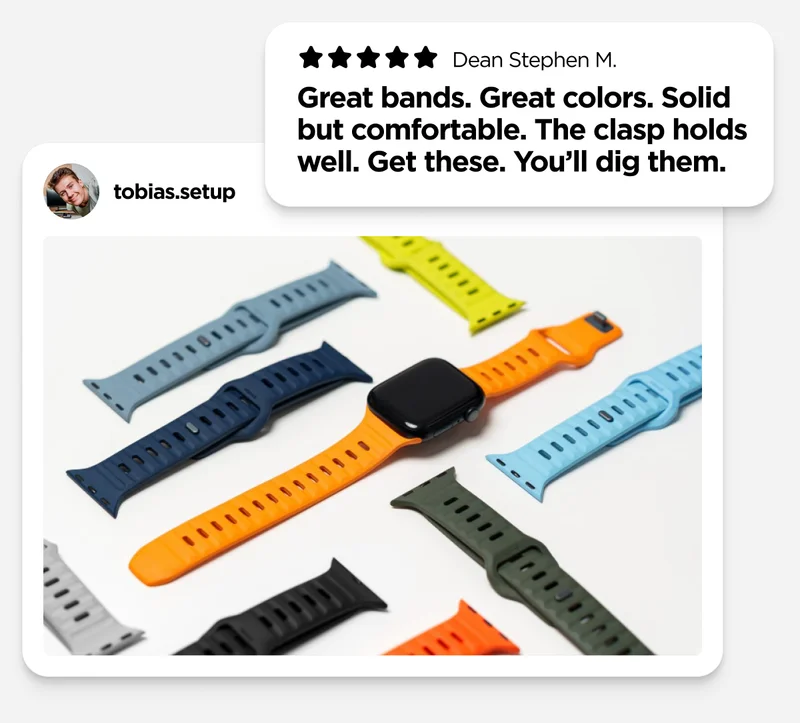 Great bands, Great colors, Solid but comfortable. Th clasp holds well. Get these. You'll dig them.