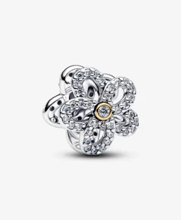 Pavé Flower Openwork Charm