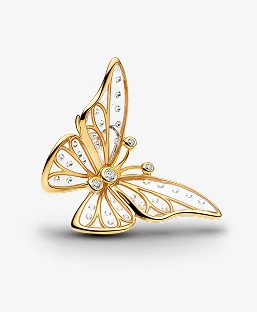 Oversized Butterfly Openwork Charm