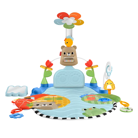 Fisher-Price 3-In-1 Kick & Sway Activity Gym, Baby Play Mat & Sensory Toys For Newborn Developmental Play