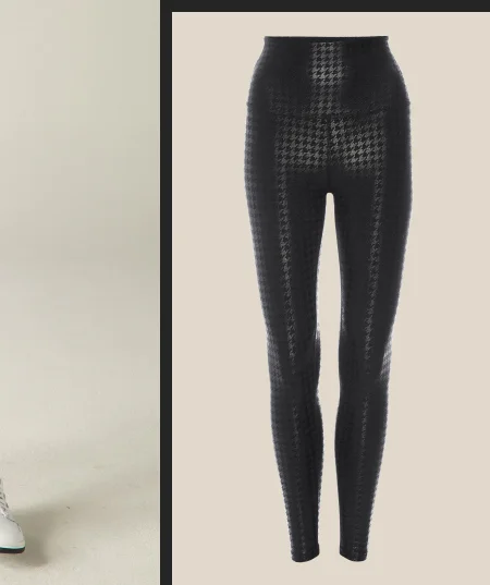 Houndstooth High Waisted Midi Legging