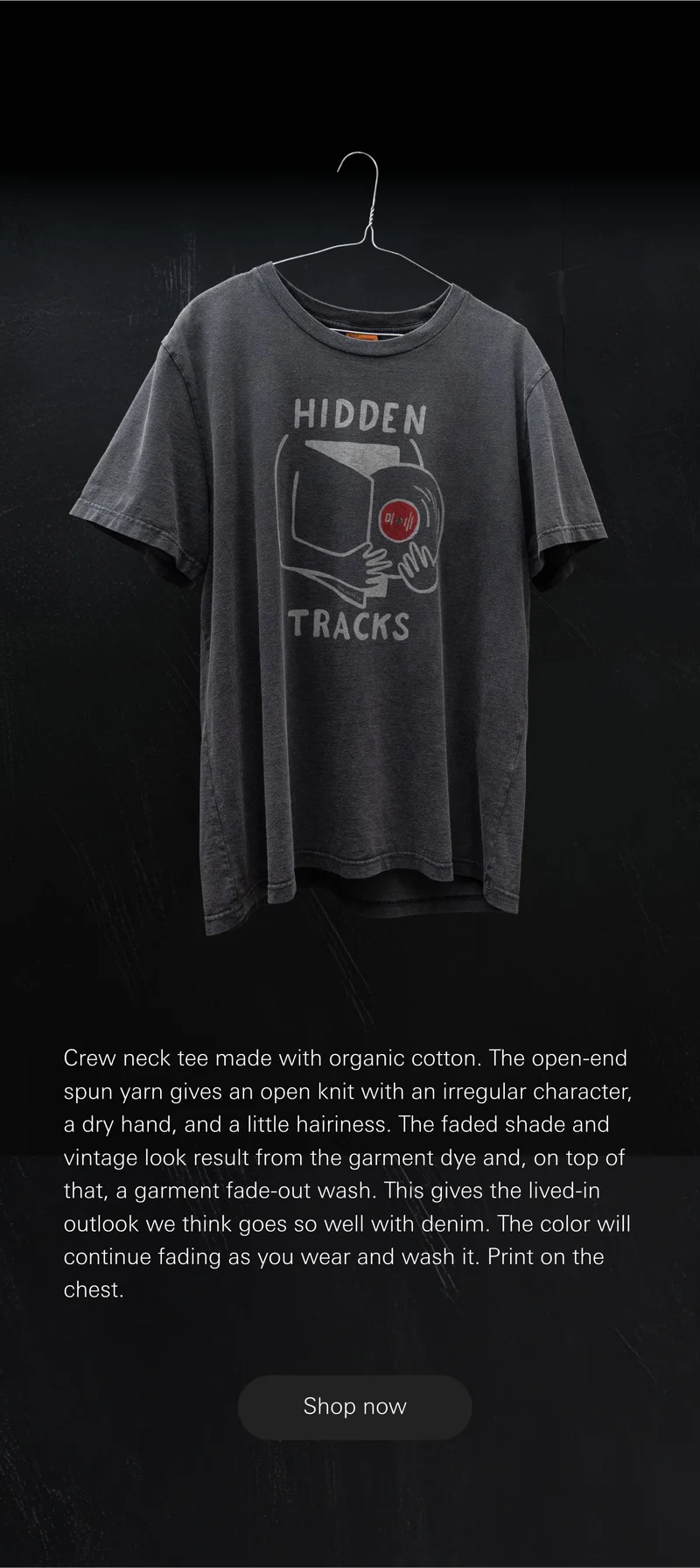 Roy Hidden Track T-Shirt Antracite