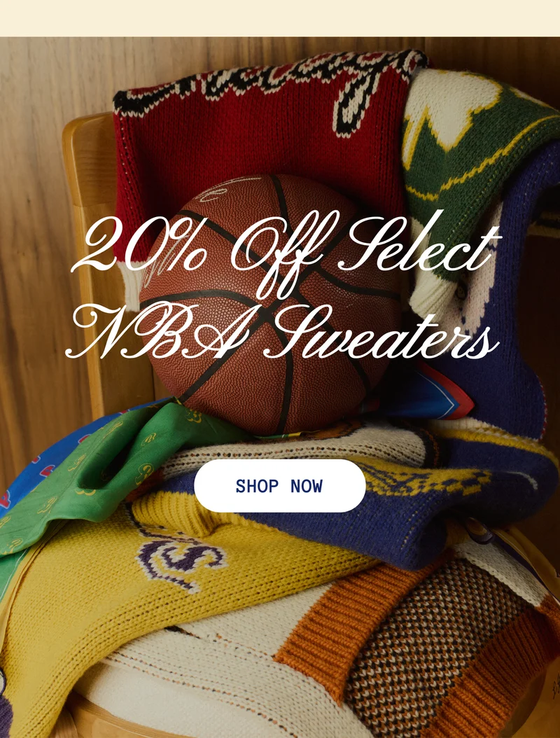 20% Off Select NBA Sweaters