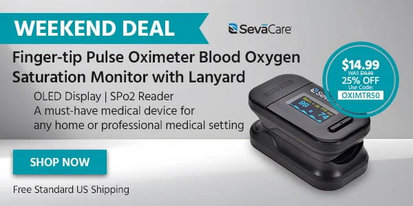 WEEKEND DEAL. Finger-tip Pulse Oximeter Blood Oxygen Saturation Monitor with Lanyard. OLED Display | SPo2 Reader. A Must-Have Medical Device For Any Home Or Professional Medical Setting. Free Standard U.S. Shipping. Shop Now.