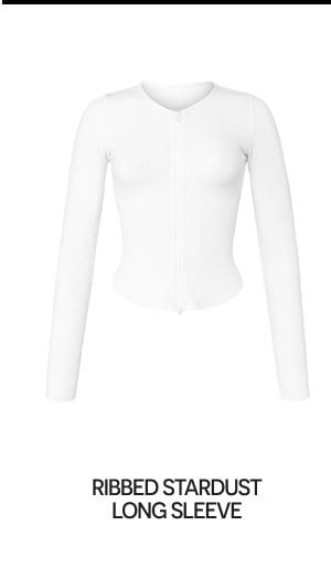 RIBBED STARDUST LONG SLEEVE