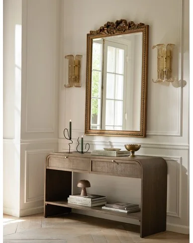 Suzette Console Table-Smoked Oak