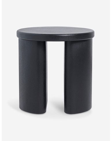 Olga Round Side Table-Black