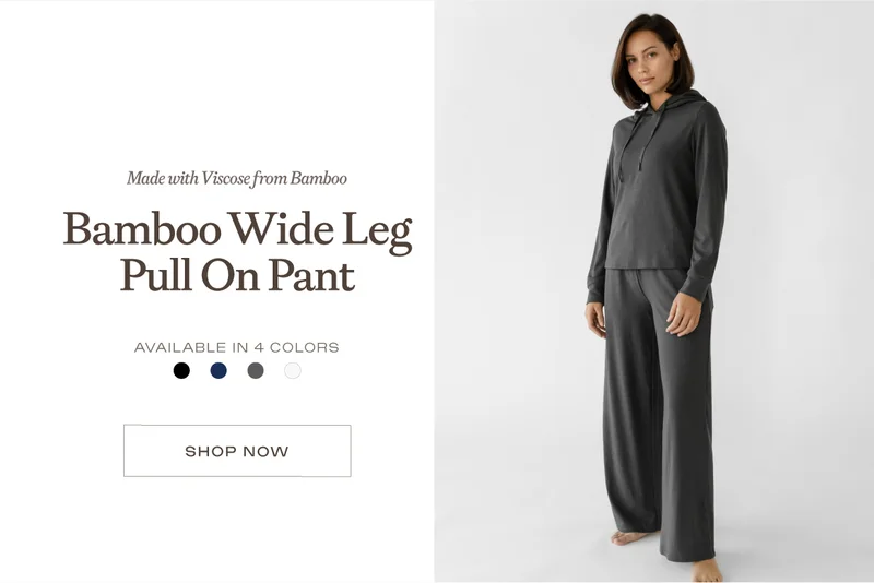 Bamboo Wide Leg Pull On Pant
