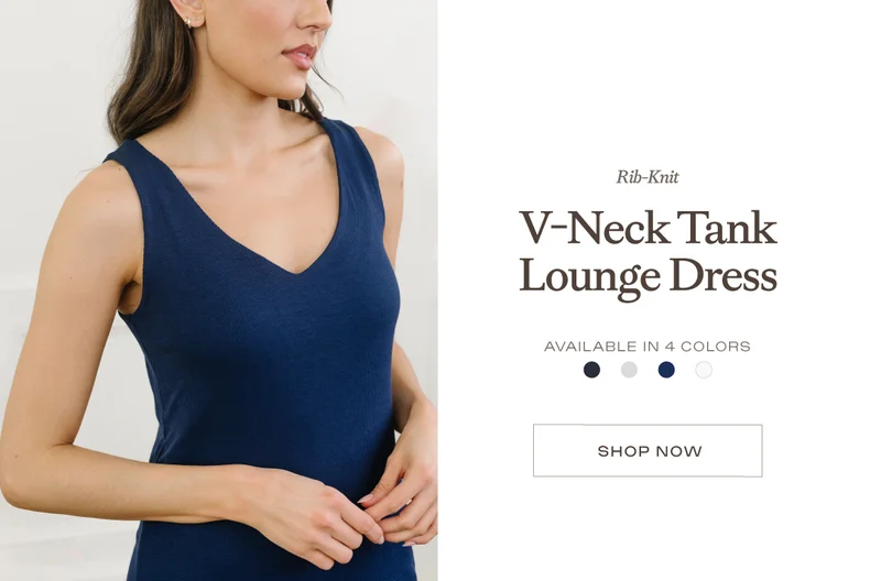 V Neck Tank Lounge Dress