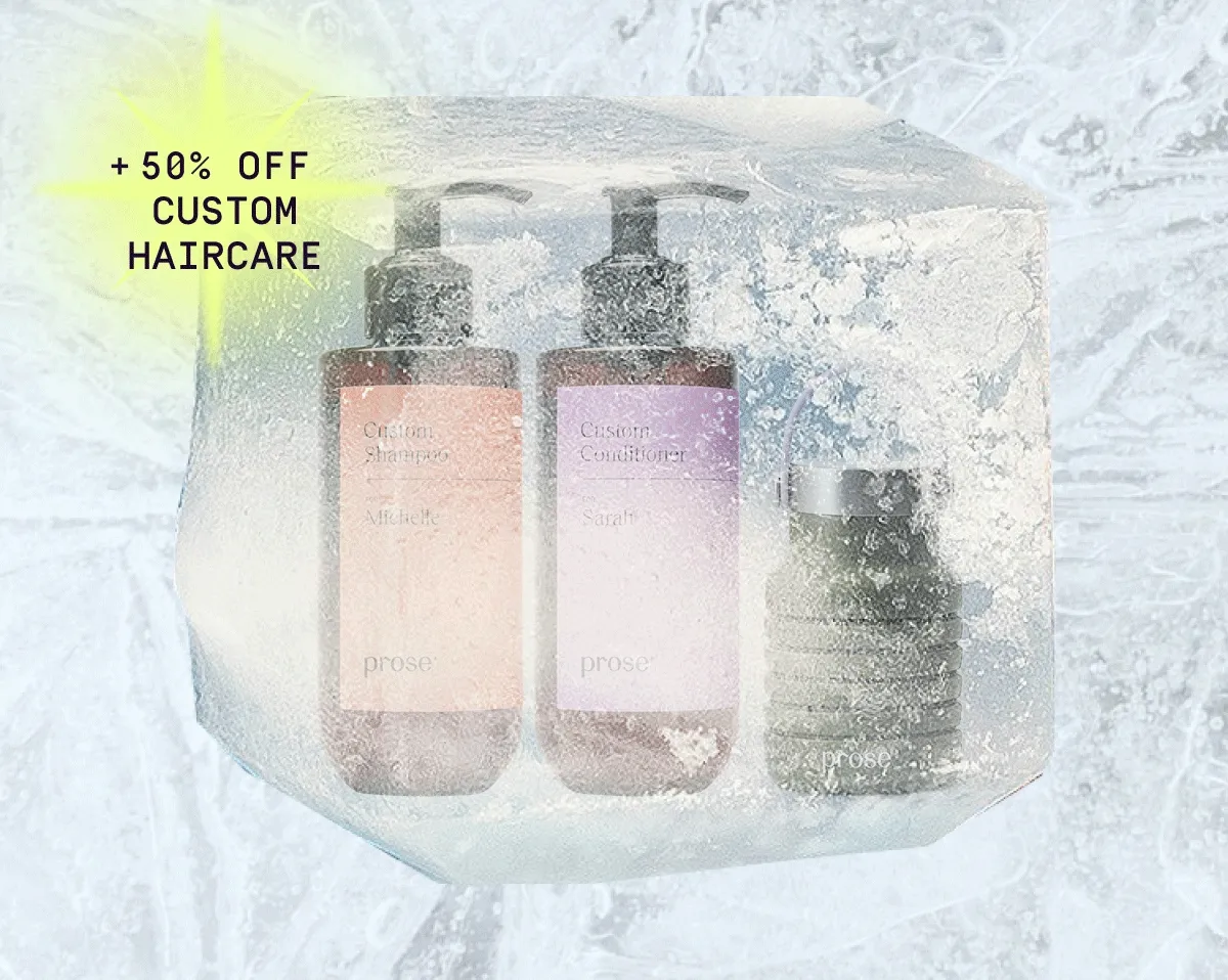 +50% off custom haircare