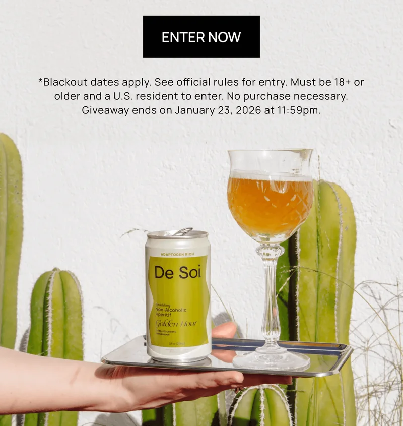 Enter Now  *Blackout dates apply. See official rules for entry. Must be 18+ or older and a U.S. resident to enter. No purchase necessary. Giveaway ends on January 23, 2026 at 11:59pm.