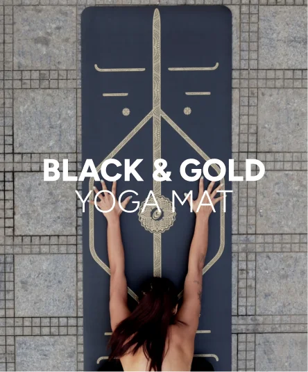 Black & Gold Yoga Mat