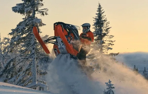 Riders with their equipped Lynx sleds
