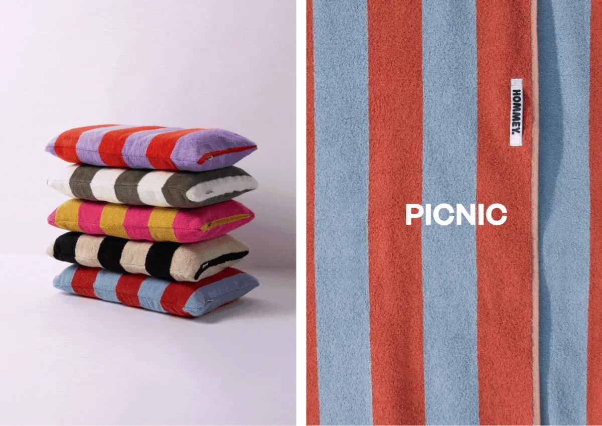 Beach towels and pillows