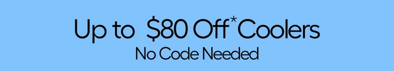Up to $80 Off* Coolers. No Code Needed