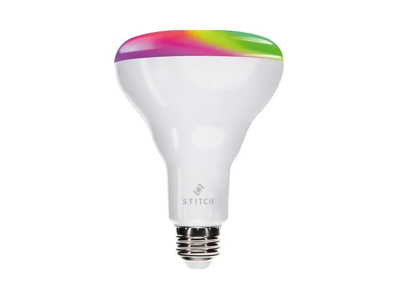 Monoprice STITCH BR30 RGBCW WiFi+Bluetooth Smart Color Changing LED Bulbs, E26 60W, Work with Alexa/Google Assistant, 2-Pack