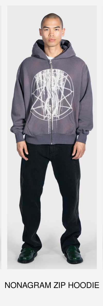 NONAGRAM ZIP HOODIE