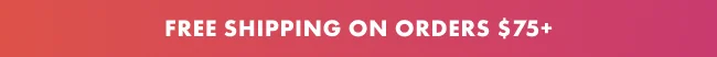 Banner with text: Free Shipping when you spend $75+