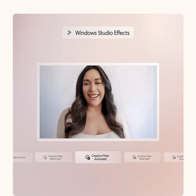 Copilot+ PC features: Windows Studio Effects.