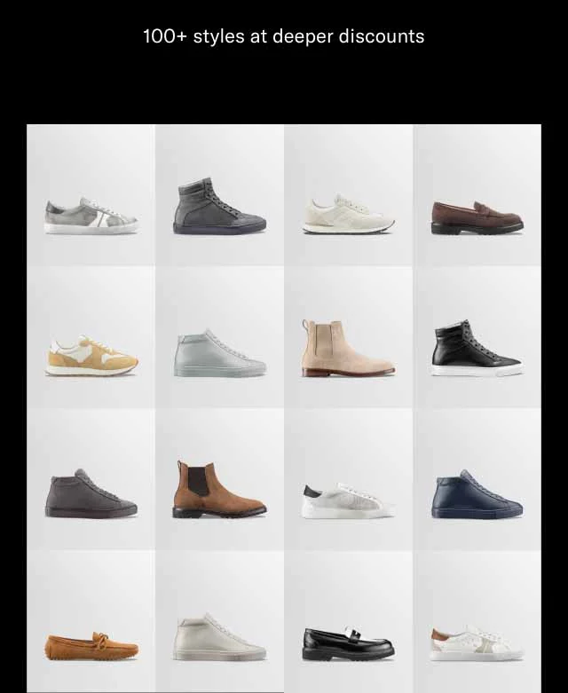 100+ styles at deeper discounts