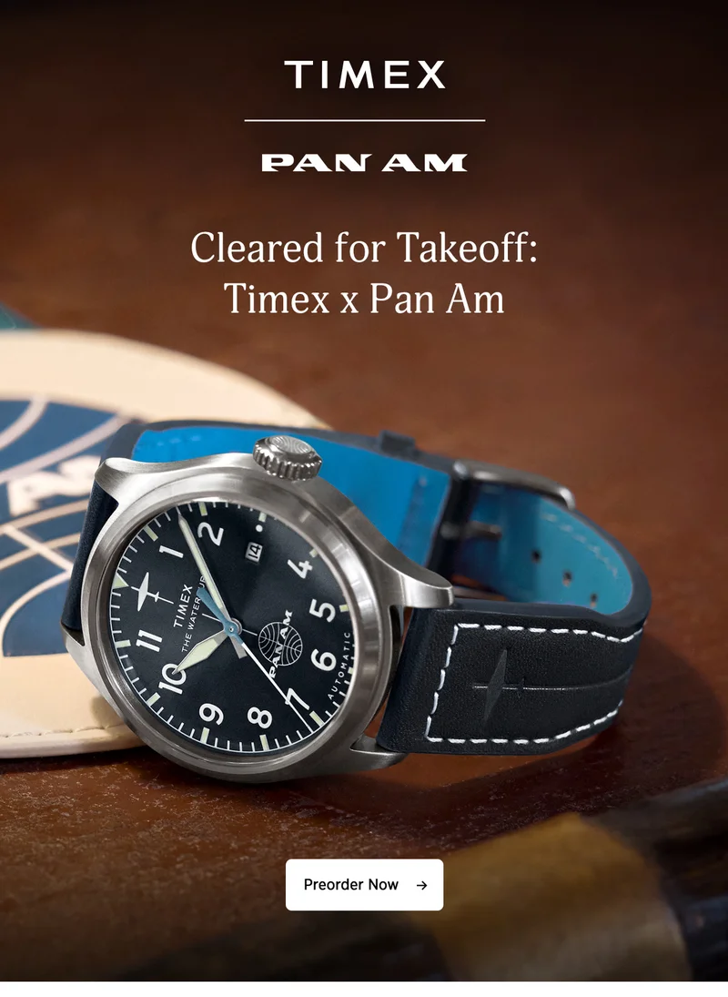 timex pan am | cleared for takeoff: timex x pan am | preorder now
