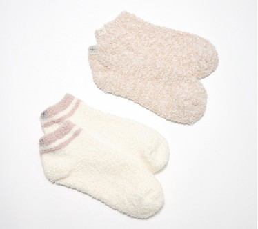 Barefoot Dreams CozyChic Set of 2 Ankle Socks