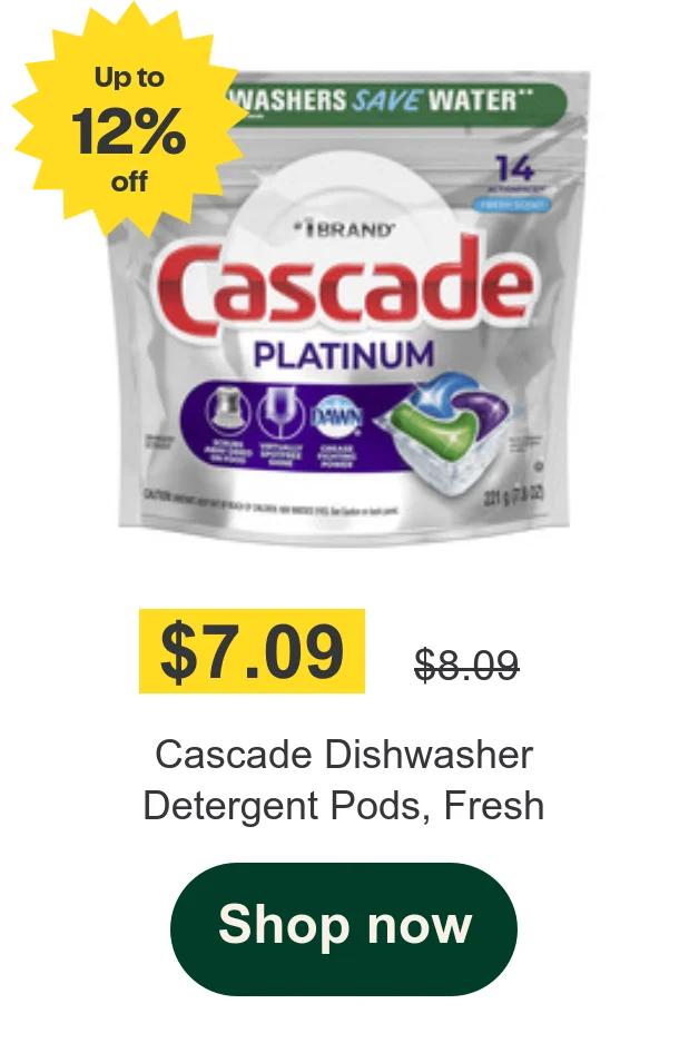 Cascade Dishwasher Detergent Pods, Fresh
