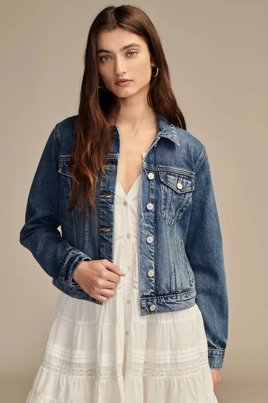 Image of Lucky Brand Tomboy Trucker Jacket - Women's Clothing Outerwear Jackets Coats in Altavista