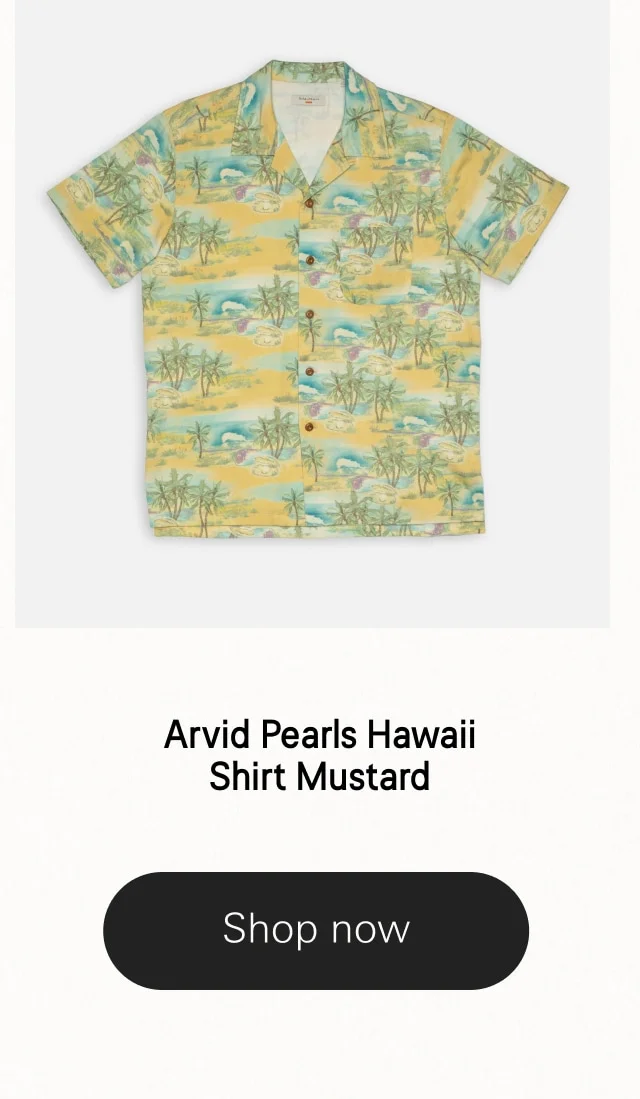 Arvid Pearls Hawaii Shirt Mustard