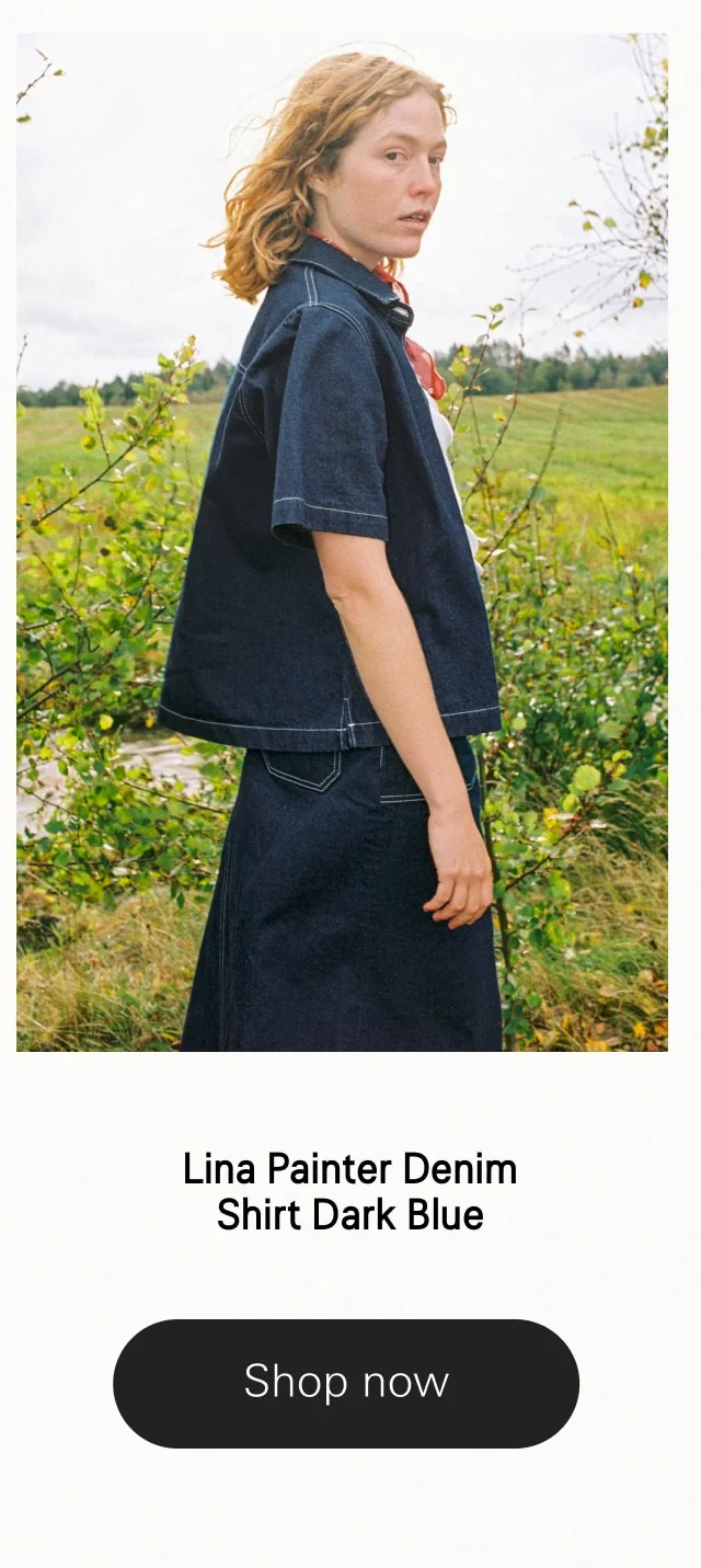 Lina Painter Denim Shirt Dark Blue