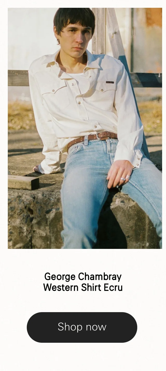 George Chambray Western Shirt Ecru