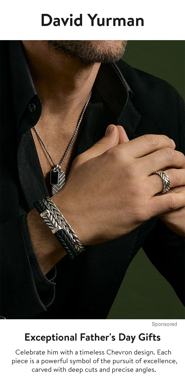 Man wearing David Yurman jewelry.