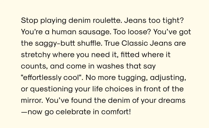 Stop playing denim roulette.