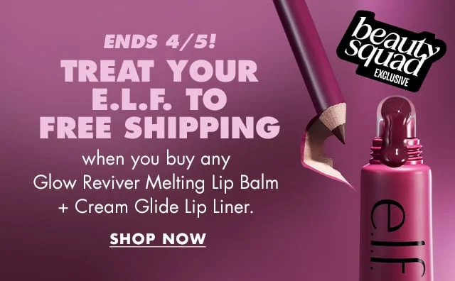 Treat your e.l.f. to free shipping