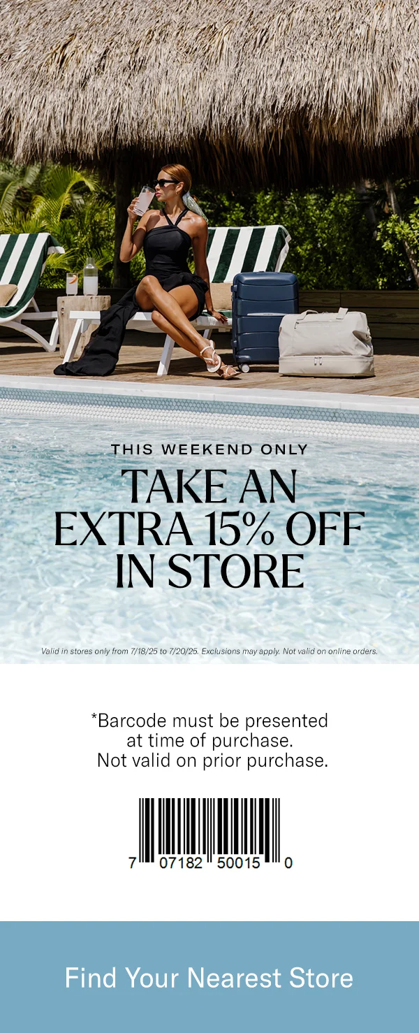Extra 15% off in store only