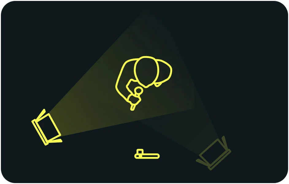 Diagram of a Fill light on a subject
